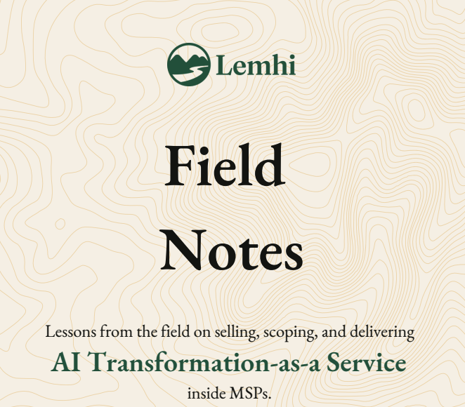Cover slide for Lessons from the field on selling, scoping, and delivering Transformation-As-A-Service
